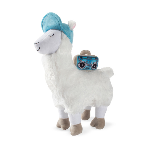Fringe Studio Beats Llama Plush Squeaker Dog Toy