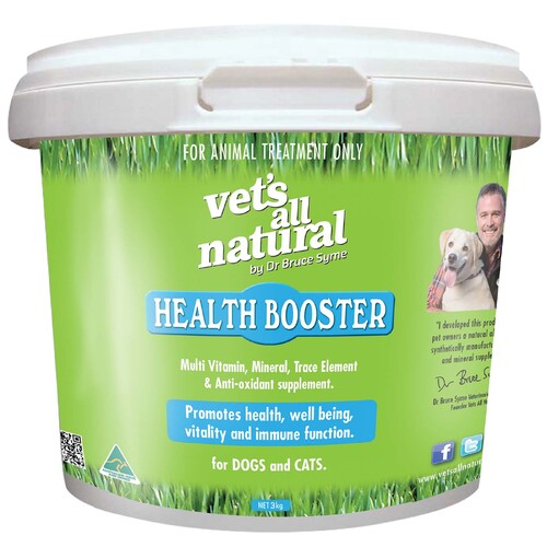 Vets All Natural Health Booster Natural Multivitamin Nutritional Supplement for Cats & Dogs - 3kg