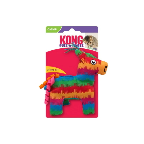 3 x KONG Pull-A-Partz Pinata Interactive Crinkly Cat Toy