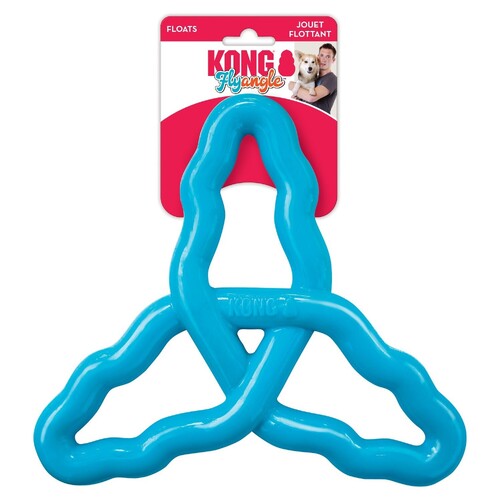 3 x KONG Flyangle Fetch & Tug Dog Toy - Assorted Colours