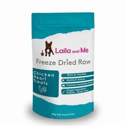 Laila & Me Freeze Dried Australian Chicken Hearts for Cats & Dogs 60g/140g