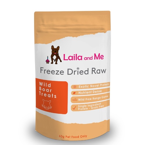 Laila & Me Freeze Dried Raw Australian Wild Boar Dog Treats 60g/140g