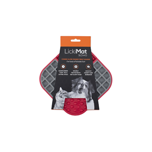 Lickimat Slomo Double Slow Feeder Bowl - Red