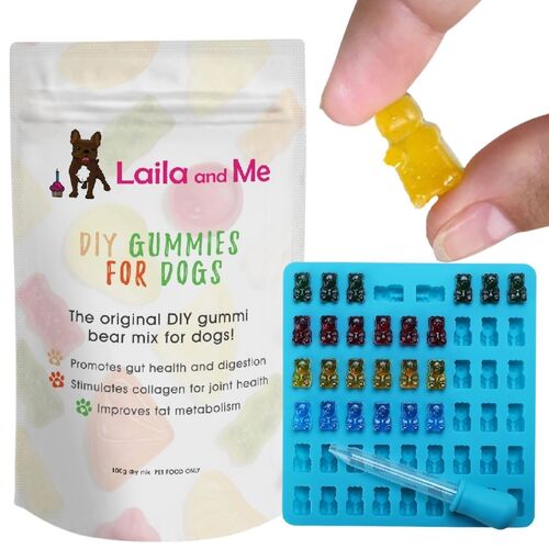 Laila & Me DIY Probiotic Gummi Mix Powder or Gummy Kit for Dogs