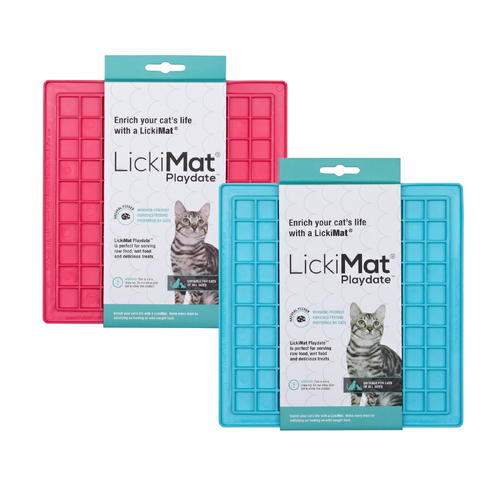 Lickimat Playdate Original Slow Food Licking Mat for Cats
