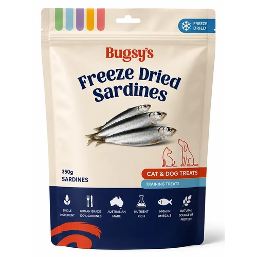 BUGSYS FREEZE DRIED SARDINES 350G