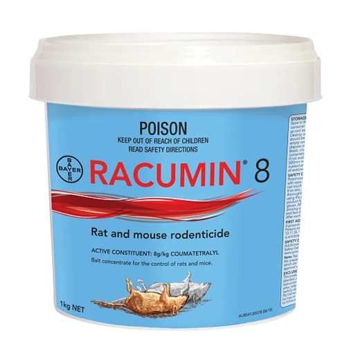 Bayer Racumin 8 Rat & Mouse Rodenticide 1Kg 