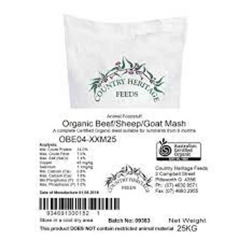 Country Heritage Organic Beef Sheep Goat Mash 20Kg 