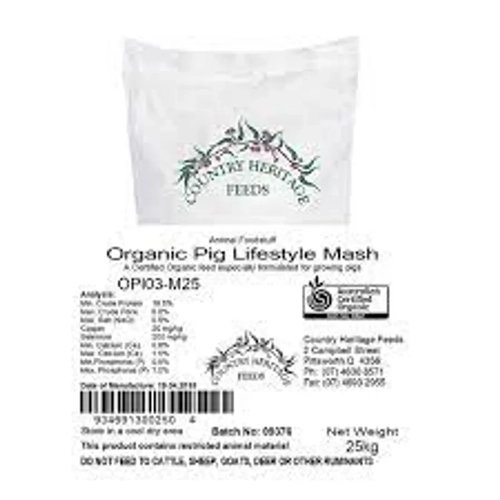 Country Heritage Organic Pig Lifestyle Mash 20Kg (40) 