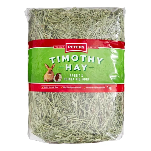Timothy Hay Usa Rabbit & Guinea Pig Food 1Kg (Peters) 