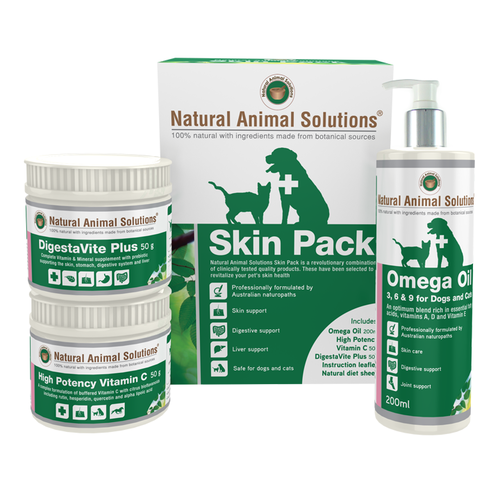 Natural Animal Solutions Skin Pack Treatment for Cats & Dogs 50g/200ml