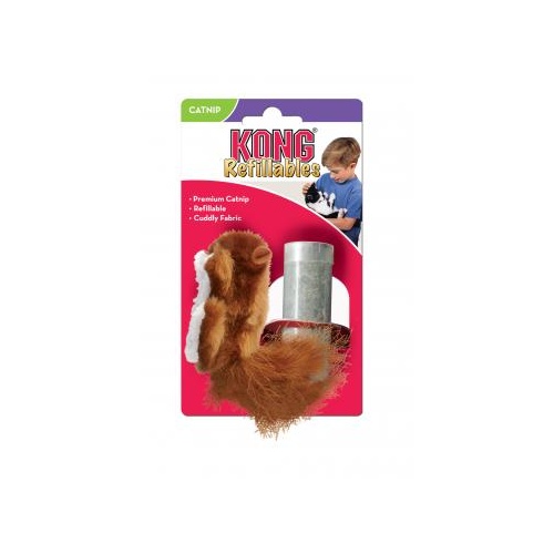 KONG Squirrel Cat Toy with Refillable Catnip