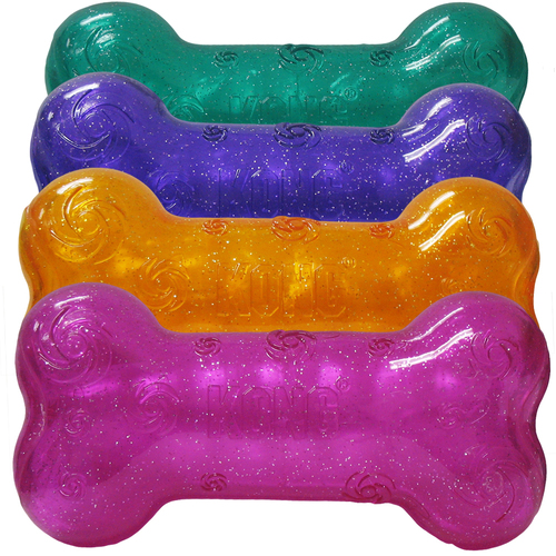 4 x KONG Squeezz Crackle Bone Large