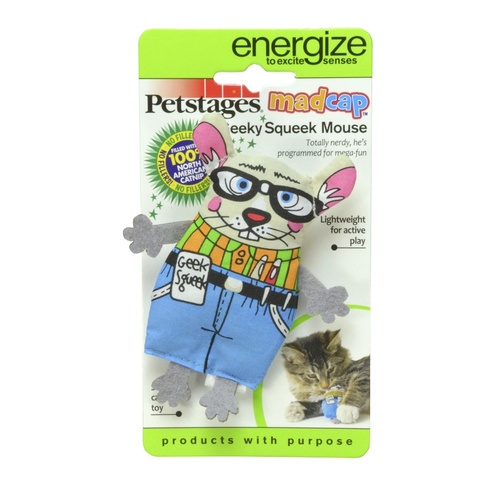 Petstages Madcap Geeky Squeaky Mouse
