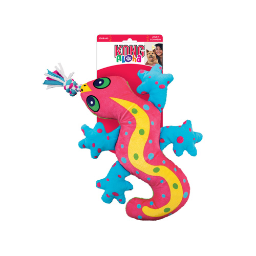 KONG Aloha Gecko Canvas Squeaker Tug Dog Toy - Small/Medium