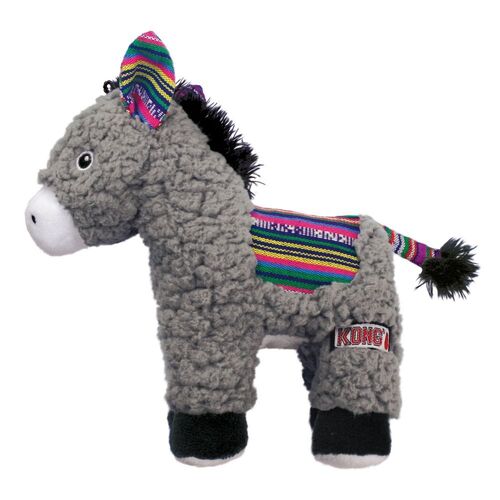 3 x KONG Sherps Donkey Plush Dog Toy