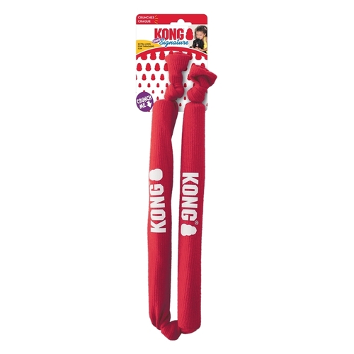 3 x KONG Signature Double Crunch Rope Tug & Fetch Dog Toy - Medium