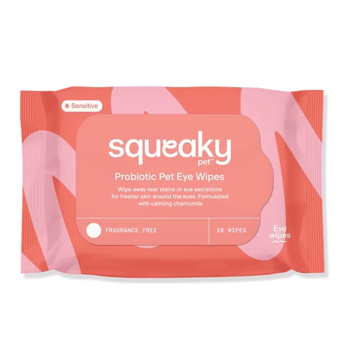 Squeaky Pet Probiotic Pet Eye Wipes Fragrance Free 20 Wipes 