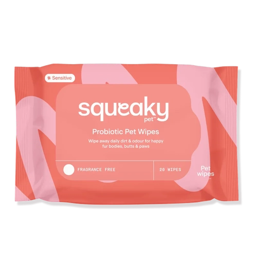 Squeaky Pet Probiotic Pet Wipes Fragrance Free 20 Wipes 