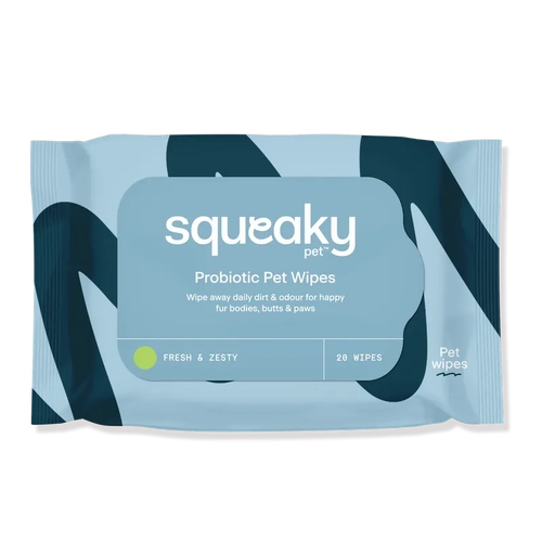 Squeaky Pet Probiotic Pet Wipes Fresh & Zesty 20 Wipes 