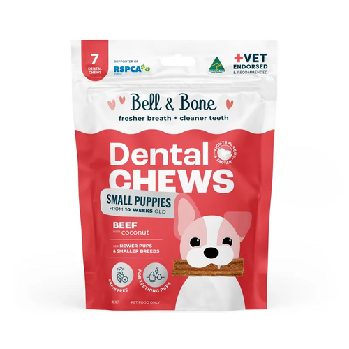Bell & Bone Puppy Dental Chews Beef & Coconut Small 