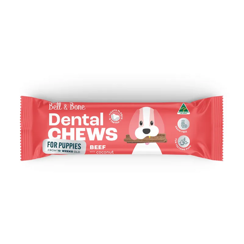 Bell & Bone Puppy Dental Chews Beef Coconut Trial 44Pk Om44 