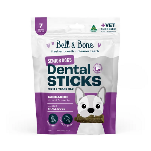 Bell & Bone Senior Dental Sticks Roo Mint Rosehip Small