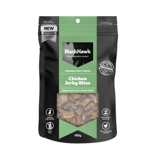 Black Hawk Dog Treats Puppy Chicken Jerky Bites 100G 