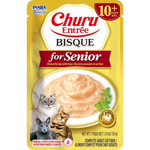 Inaba Cat Churu Ent Bsq Chckn Tuna Snr 10+ 50G 6Pk Srt (Om6)