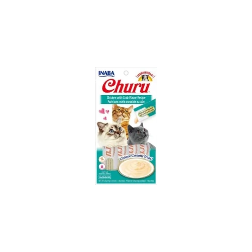 Inaba Cat Churu Puree Chicken With Crab 56G 6Pk (Om6) 