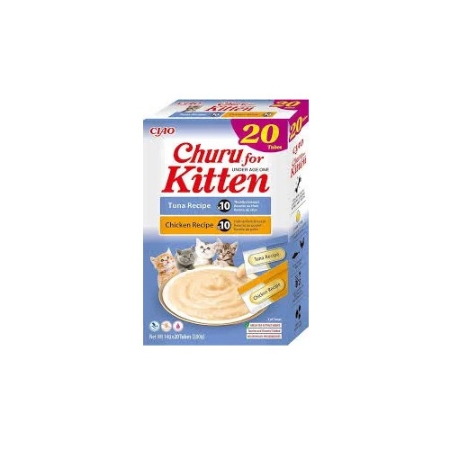 Inaba Churu Kitten Chicken & Tuna Variety Box 20Pk 6Pk (Om6)