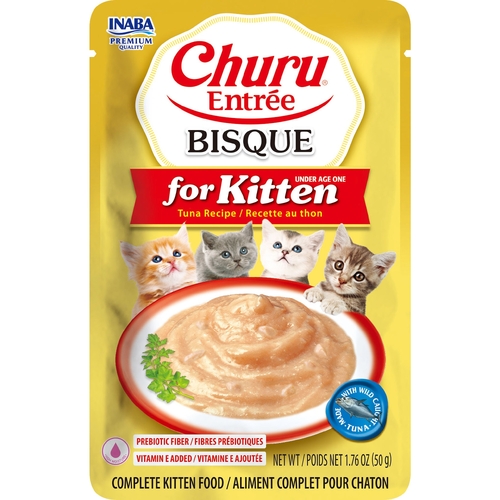 Inaba Cat Churu Ent Bsq Chckn Tuna Kitten 50G 6Pk Srt (Om6)