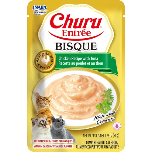 Inaba Cat Churu Ent Bisque Chickn Tuna 50G 6Pk Srt (Om6)