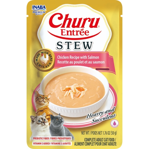 Inaba Cat Churu Entree Stew Chckn Salmon 50G 6Pk Srt (Om6)