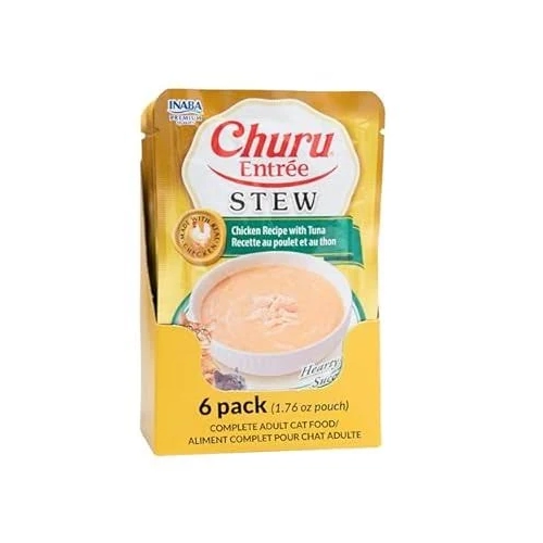 Inaba Cat Churu Entree Stew Chicken Tuna 50G 6Pk Srt (Om6)