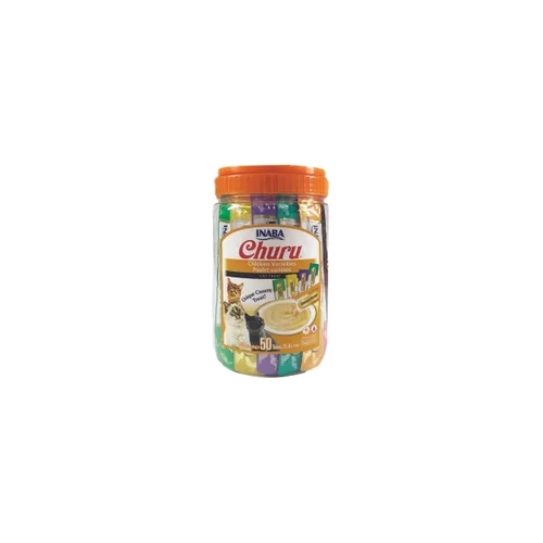 Inaba Cat Churu Puree Chicken Varieties 50Pk Tub 