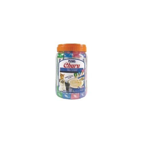 Inaba Cat Churu Puree Tuna Varieties 50Pk Tub 