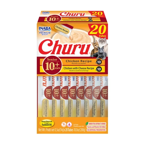 Inaba Cat Churu Puree Senior 10+ Chicken Variety 20Pk 