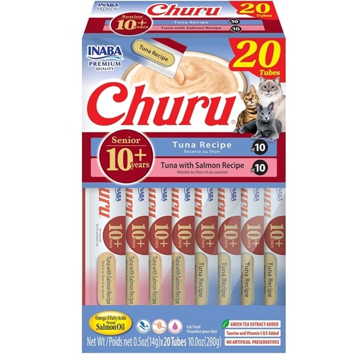Inaba Cat Churu Puree Senior 10+ Tuna Variety 20Pk 