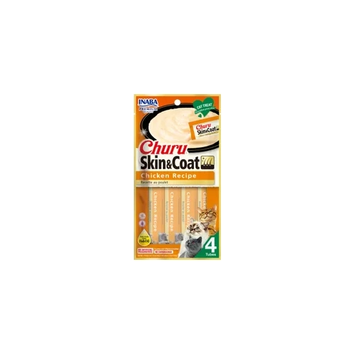 Inaba Cat Churu Puree Skin & Coat Chicken 56G 6Pk (Om6) 