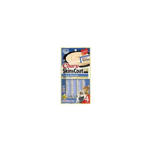 Inaba Cat Churu Puree Skin & Coat Tuna 56G 6Pk (Om6) 