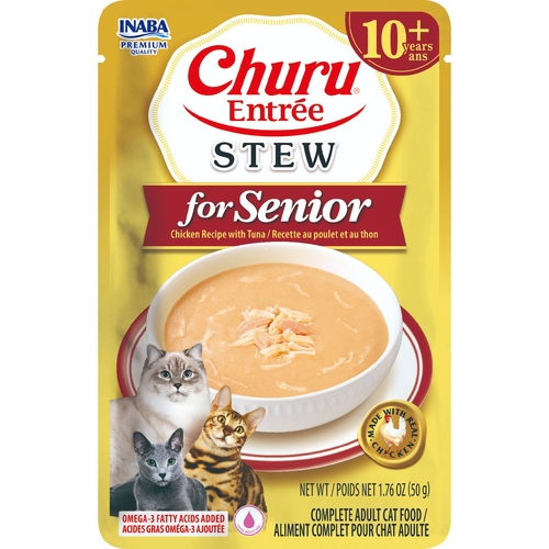Inaba Cat Churu Ent Stew Chckn Tuna Snr 10+ 50G 6Pk Srt (Om6)