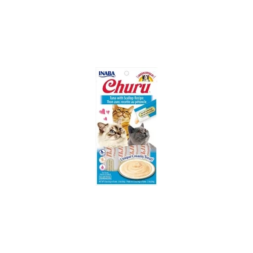 Inaba Cat Churu Puree Tuna With Scallop 56G 6Pk (Om6) 