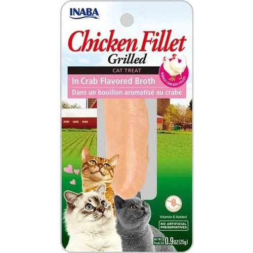Inaba Cat Grilled Chkn Fillet In Crab Broth 25G 6Pk(Om6) 