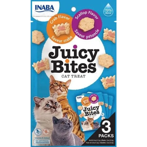 Inaba Cat Juicy Bites Scallop & Crab 34G 6Pk(Om6) 