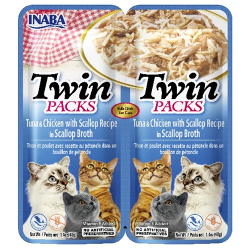 Inaba Cat Twin Packs Tuna Chkn Scallop Broth 80G 6 Pk (Om6) 