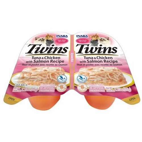 Inaba Cat Twins Tuna & Chicken With Salmon 70G 6Pk(Om6) 