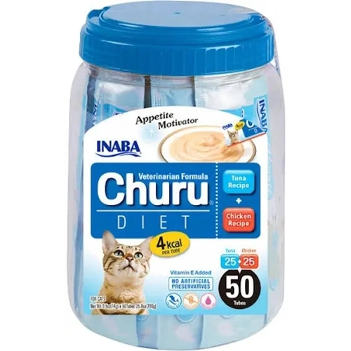Inaba Churu Puree Diet Tuna & Chicken 50Pk Tub 