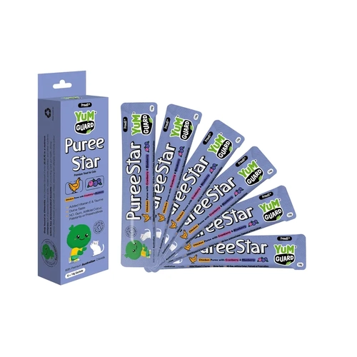 Yumguard Puree Star Chicken W Cranberry & Blueberry 14Gx6 