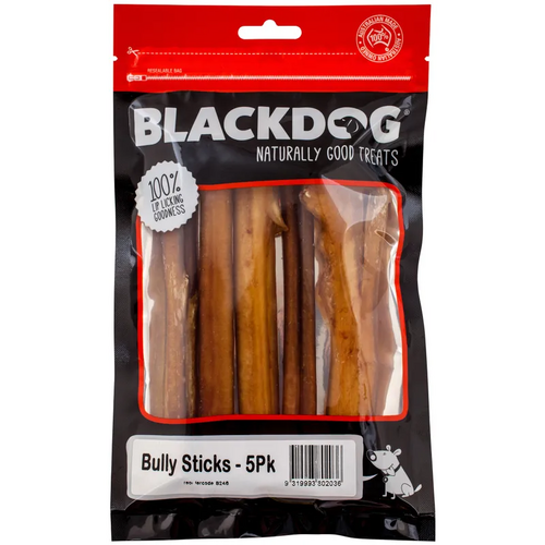 Black Dog Bully Sticks 5Pk  